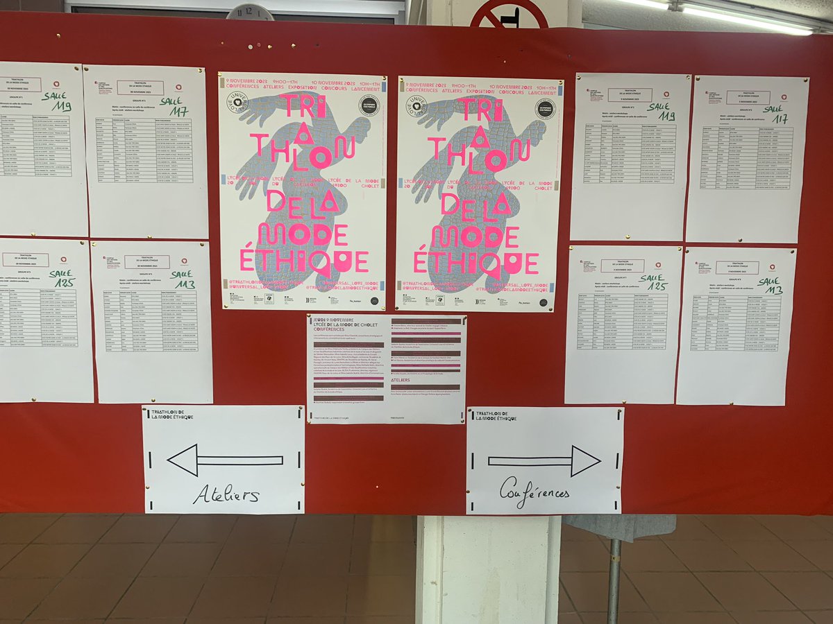 Présente ce matin au lancement du triathlon de la mode éthique en Pays-de-la-Loire au lycée de la Mode à #Cholet.Challenge qui vise à sensibiliser les apprenants aux enjeux d’un mode durable ♻️en lien avec le sport #Paris2024
Félicitations aux 261 étudiants pour leurs créations!