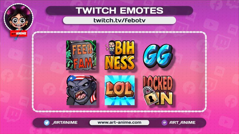 supahotfebo's tweet photo. NEW emotes for #FeebFam! π
We standin on BIHNESS all year π£οΈ
S/o to @_artANIME for the amazing work! https://t.co/iIoAgtQdob