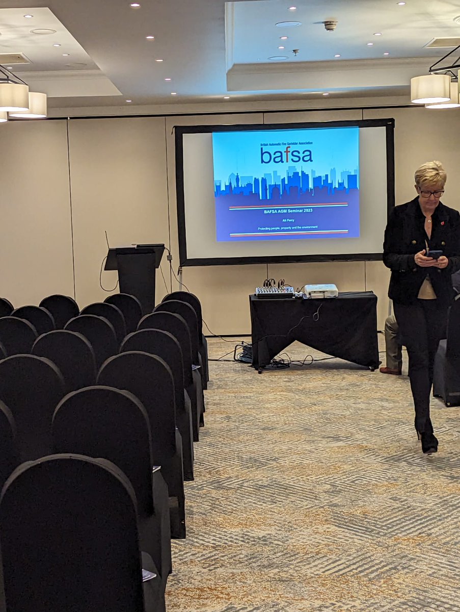 CheshireBFS's tweet photo. Our Business Safety Manager Tracey Carter is attending the annual #BAFSA conference to network with colleagues. Discussions on the benefits that #sprinklers add to the business community. https://t.co/CbzkFo70dB