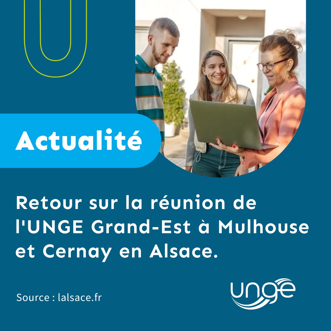 [ACTUALITE #Alsace]  

Retour sur la réunion de l'#UNGE Grand-Est à Mulhouse et Cernay dans <a href="/lalsace/">Journal L'Alsace</a>  
👉 bit.ly/3QQrp85