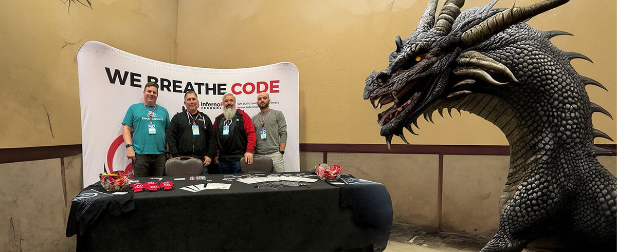 We asked #AI what was going on around the conference floor at <a href="/techbash/">TechBash</a>...and now we know why our booth was on 🔥!