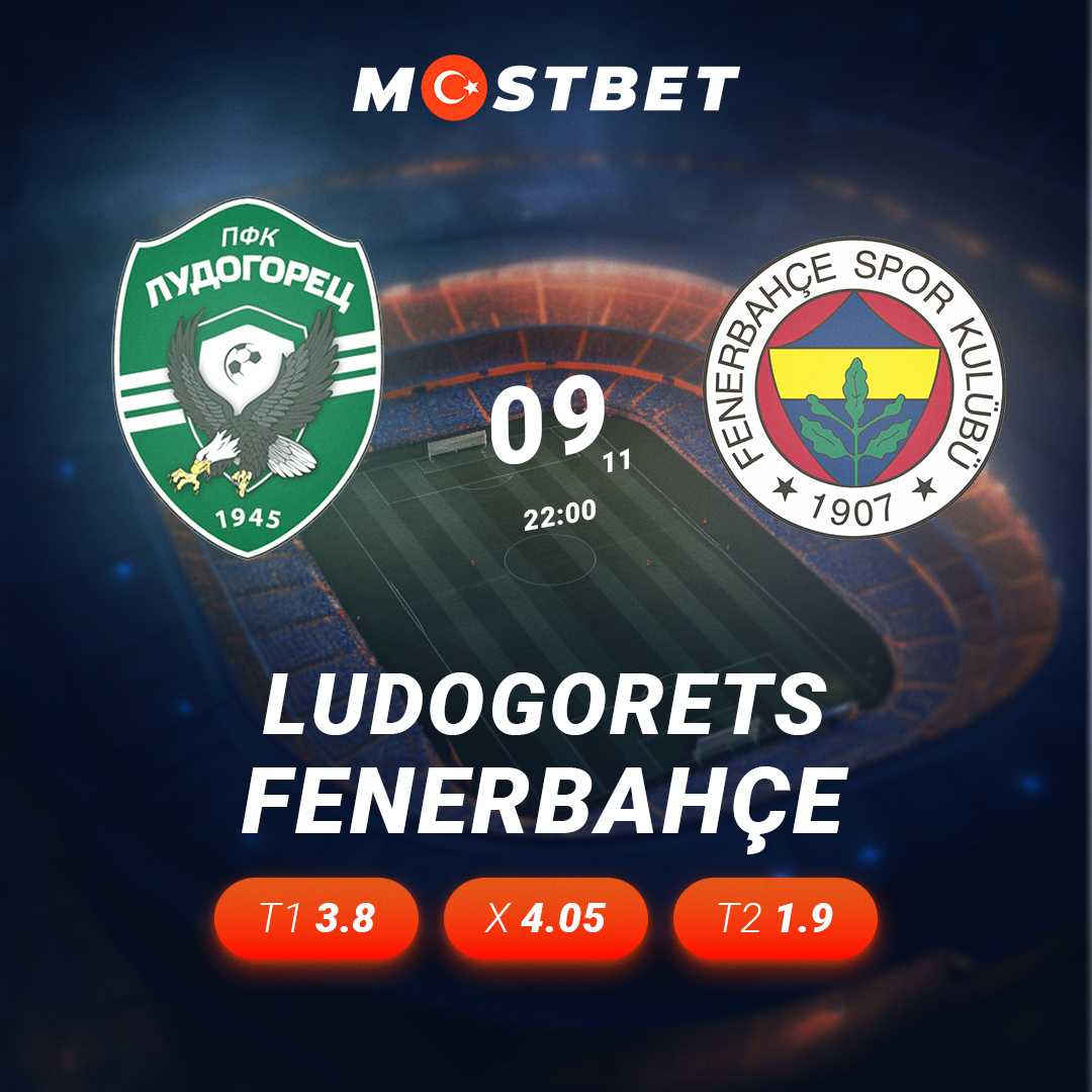 🇧🇬 Ludogorets 🆚 Fenerbahçe 🇹🇷 🏆Konferans Ligi ⏰ 22:00 - 09.11 🚀 T2 - 1.78 📲 Mostbet giriş: bit.ly/Mostbet03 🏆 Mostbet ile kazanın!