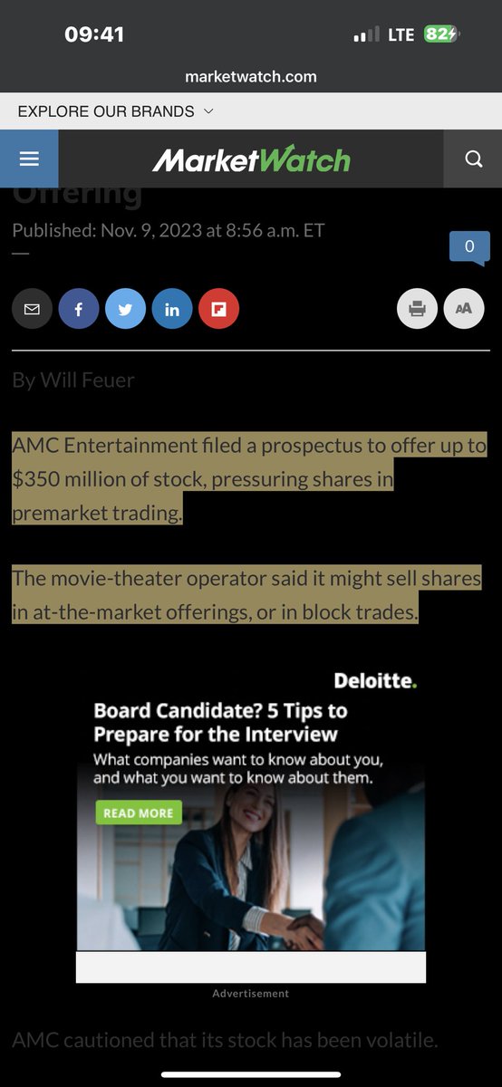 DonnahueGeorge's tweet photo. AMC filed prospectus to offer up to $350 million of AMC Common stock everytime there is great news Adam Aron releases news contrary to AMC to push price down? Does Adam Aron work for AMC or the hedgies? @DOJCrimDiv @SECGov @FBI @POTUS @TheJusticeDept @SenWarren @MSNBC @CNN @AP @FT