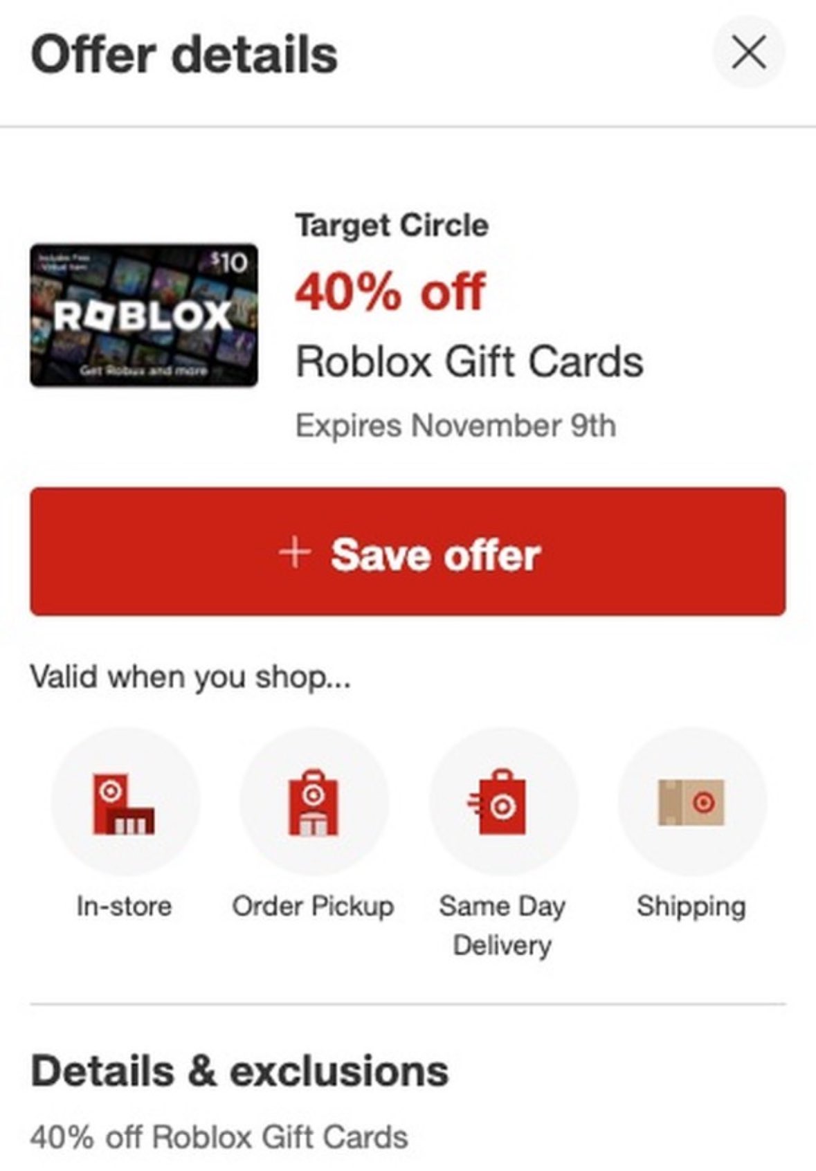 Roblox Gift Card : Target