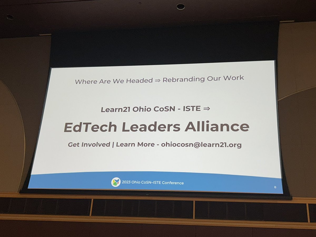 EdTechLeadAll's tweet photo. Day two is off to a wonderful start with great sessions, solutions and #OhioCoSN celebrations…
Congratulations again to this years new Ohio #CETLs! #Learn21Conf
…and btw, we are changing our name…more coming soon!👀 https://t.co/yqwjEWtVNM