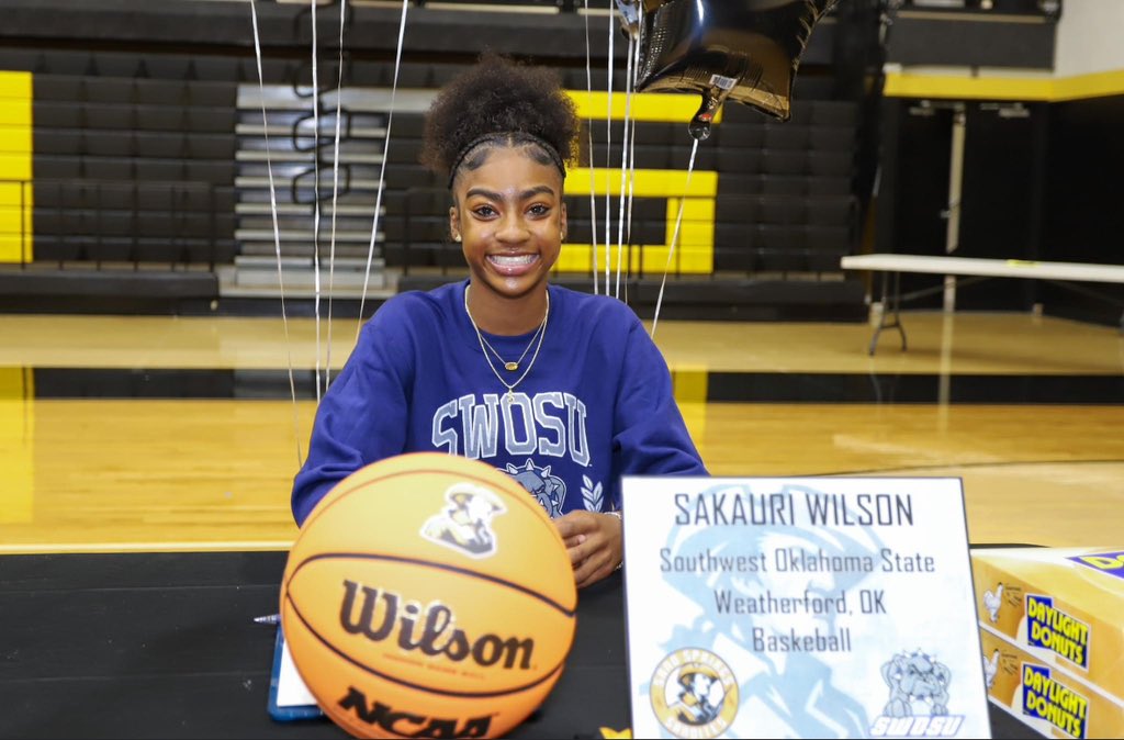 Congratulations to our 2024 PG <a href="/SakauriWilson/">sakauri wilson</a> of Charles Page HS (Sand Springs, OK)
Signed the dotted line with <a href="/SWOSUW/">SWOSU Women’s Basketball</a> 
Kauri is one of the most competitive players in the state and we are proud to call her #C4Family
#WeUp #AttackAlum #texomasteam
<a href="/C4SportOklahoma/">C4 SportsPerformance</a>