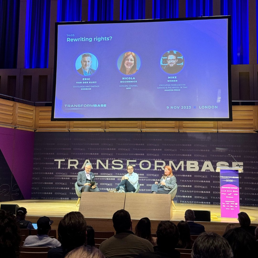 Nicola McCormick and Mike Weber discuss all things intellectual property during their keynote session, “Rewriting Rights?” Emerging technologies are redefining the concept of the creator so is creativity in crisis? Leave your thoughts in the comments below! #transformbase