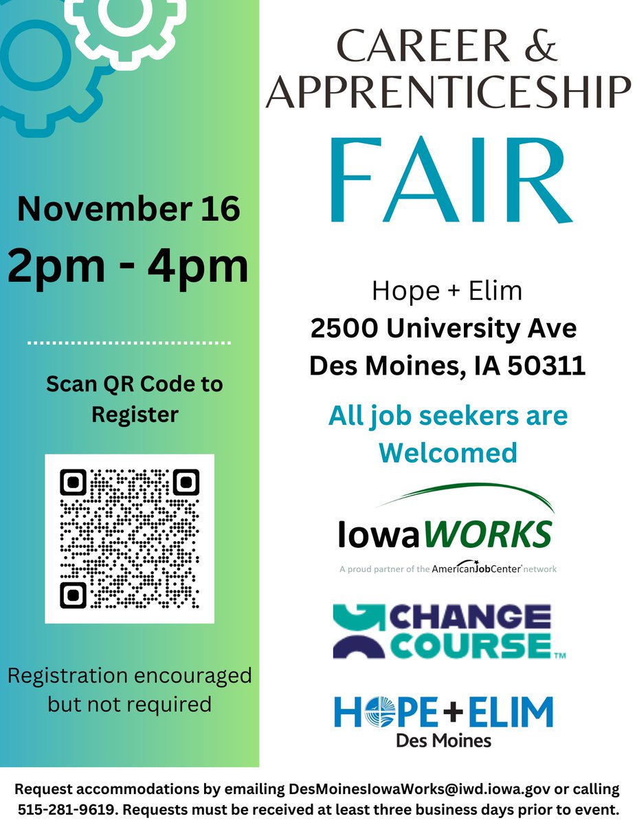 William Berning (@w_berningiwd) on Twitter photo Career & Apprenticeship Fair- Thursday Nov. 16th ALL Job Seekers Welcome <a href="/IowaWORKS/">IowaWORKS</a> <a href="/iowaworkforce/">Iowa Workforce</a> <a href="/DMACCUrban/">DMACC Urban Campus</a> <a href="/CFIowa/">CFIowa</a> <a href="/BusinessIOWA/">Iowa Economic Development Authority</a> <a href="/DrakeNeighbor/">Drake Neighborhood Association</a> Career & Apprenticeship Fair- Thursday Nov. 16th ALL Job Seekers Welcome <a href="/IowaWORKS/">IowaWORKS</a> <a href="/iowaworkforce/">Iowa Workforce</a> <a href="/DMACCUrban/">DMACC Urban Campus</a> <a href="/CFIowa/">CFIowa</a> <a href="/BusinessIOWA/">Iowa Economic Development Authority</a> <a href="/DrakeNeighbor/">Drake Neighborhood Association</a>