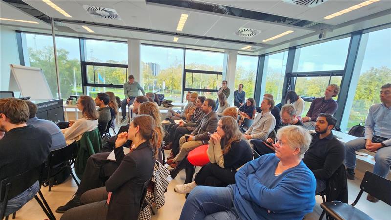 eScienceCenter's tweet photo. Ever wondered what it would be like to speed date RSEs? Today, #eScienceCenter RSEs attended an @ODISSEI_nl event held at @erasmusuni where they connected with researchers in the social sciences and humanities to offer their expertise in #Data, tools and digital #Technologies. https://t.co/S3VCH6kgPv