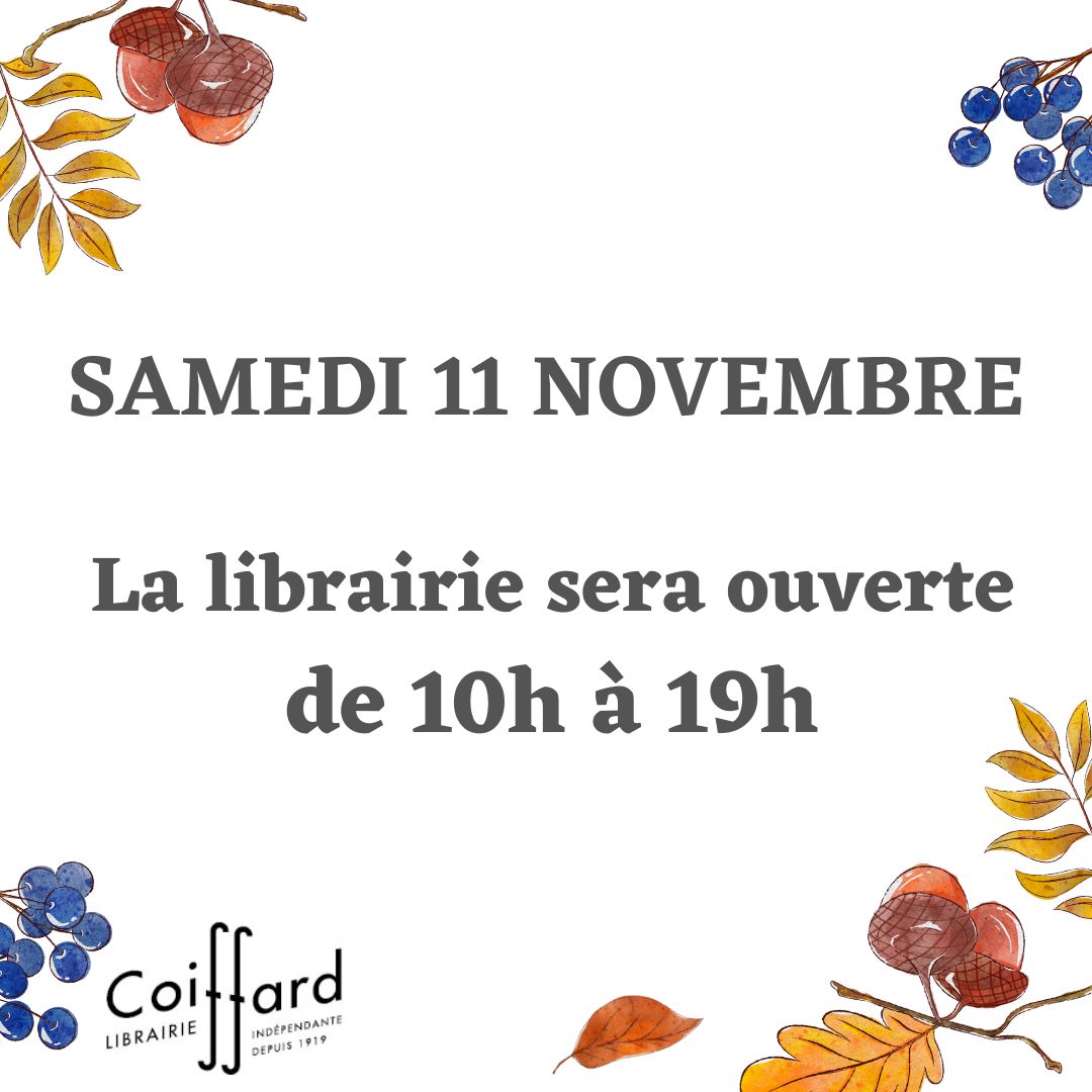 [OUVERTURE DU SAMEDI 11 NOVEMBRE]
Envie d'une petite promenade en centre-ville samedi ? Les commerçants de la rue de la Fosse seront ouverts ! Venez vous faire conseiller un bon bouquin à lire sous la couette (temps humide oblige) 📚📚☕️ ! À samedi !!!
<a href="/PleinCentre/">Plein Centre</a> <a href="/nantesfr/">Ville de Nantes</a>