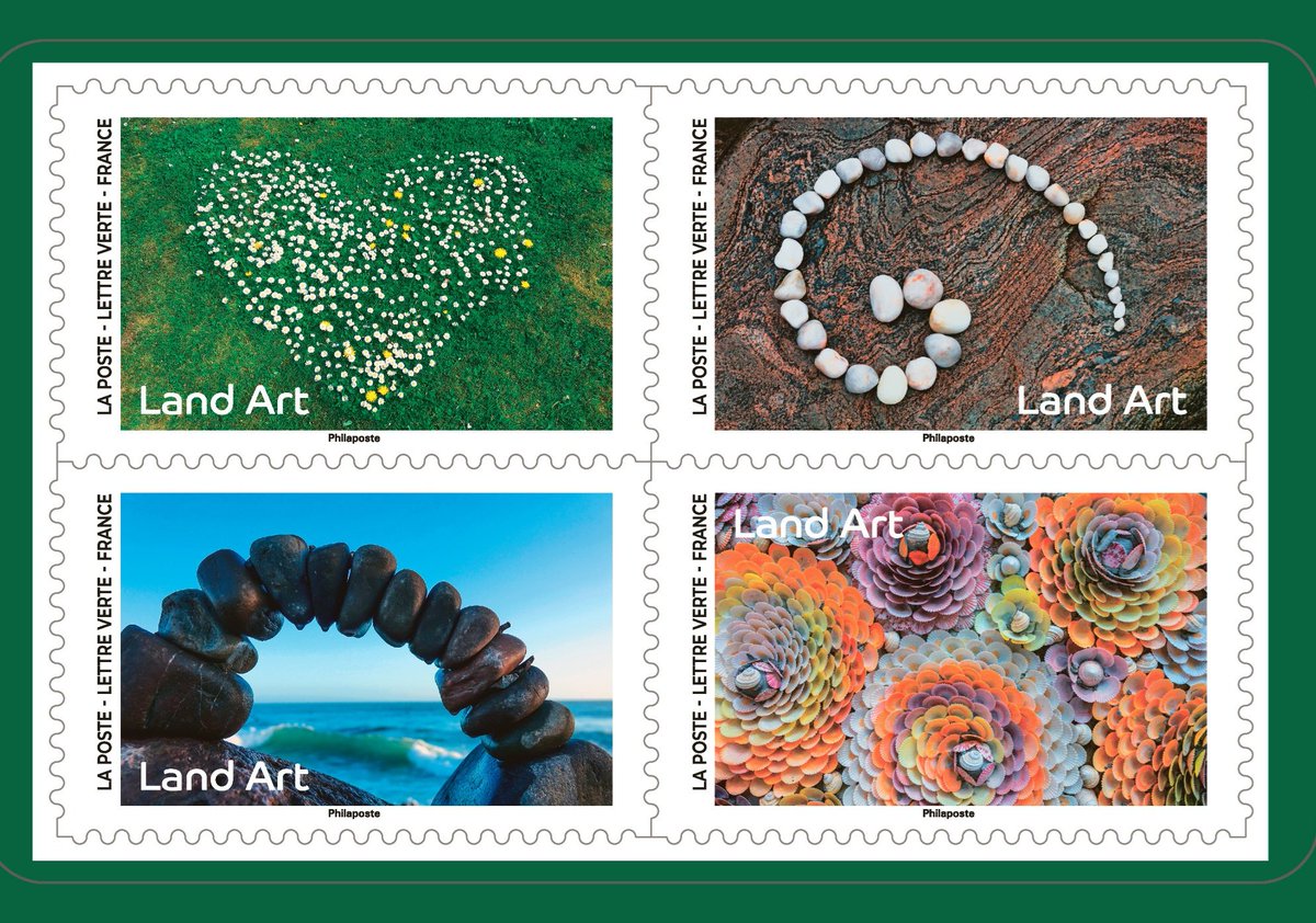 toutsurletimbre's tweet photo. Le 8 janvier 2024, La Poste émet un carnet de 12 #timbres-poste, illustré par des photographies de #LandArt.
#nature #photograghy #naturelovers
#art  #Philatélie
@GroupeLaPoste @museedelaposte 
@TimbresFFAP https://t.co/NvzEHUaKep