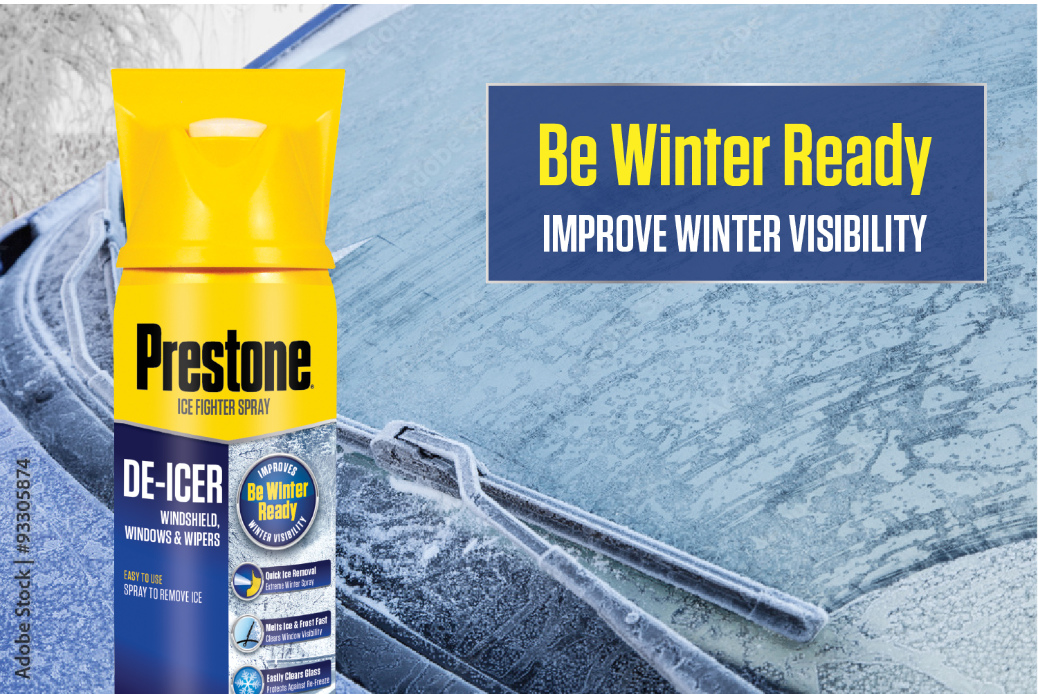 Prestone on X: Cold, wintery weather can create difficult driving  conditions when ice and frost form on the windshield. Prestone® Ice  Fighters are specially designed to improve winter driving visibility by  fighting