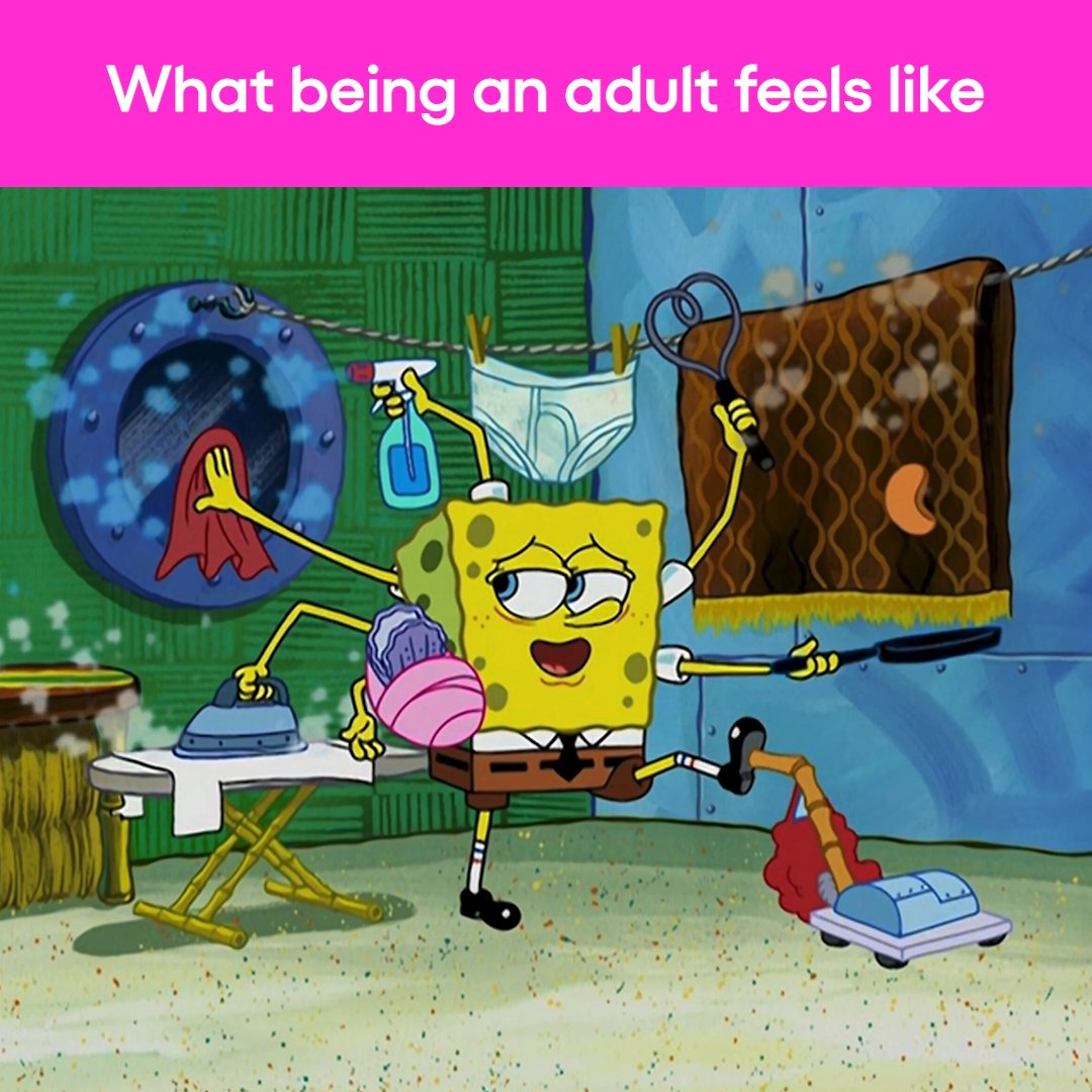 Where can I put in my resignation for adulthood? Watch SpongeBob SquarePants for free on Nick Pluto TV channel. . #PlutoTVca #StreamNowPayNever #Adulting