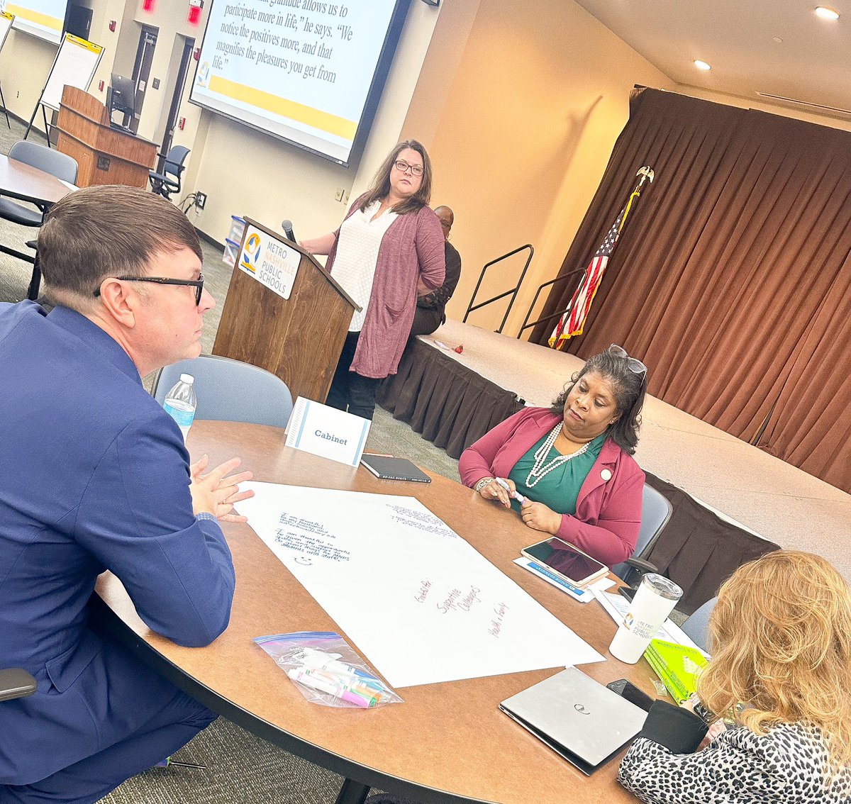 StephanieWyka's tweet photo. It’s a great day to have a great day at @MetroSchools Principal Leadership Network! We’re starting off with focusing on our stance of thankfulness during our Welcoming Ritual facilitated by two of our middle school principals. #leadMNPS https://t.co/okdLEhnkiZ