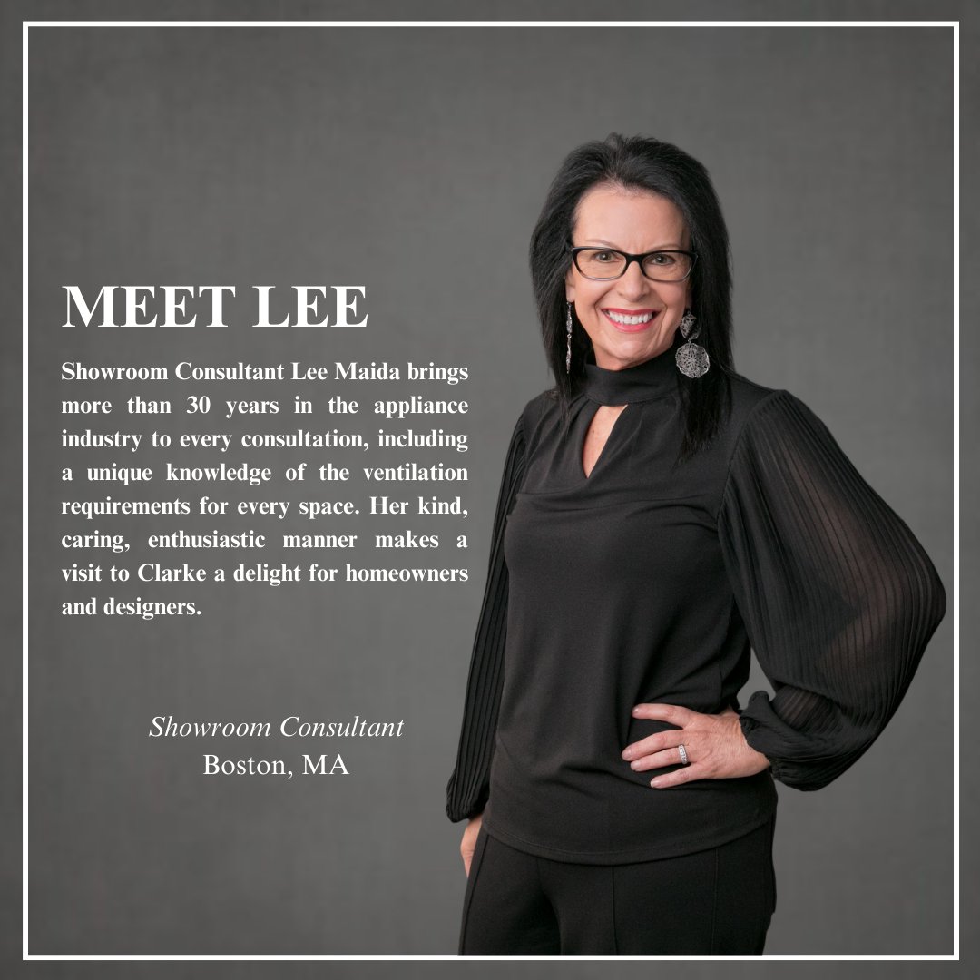 #MeettheShowroomTeam

Meet our Showroom Consultant 𝐋𝐞𝐞 𝐌𝐚𝐢𝐝𝐚 from our Boston showroom! 

#clarkeshowrooms #subzerowolfcove #subzerowolf #meettheteam #luxuryappliances #kitchenrenovation #kitchenremodel #dreamkitchen #luxurykitchen #interiordesign