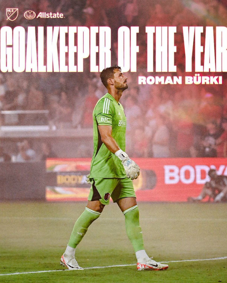 He’s in 𝘦𝘷𝘦𝘳𝘺𝘰𝘯𝘦'𝘴 head 🧤🧱

Roman Bürki has been named the 2023 Allstate <a href="/MLS/">Major League Soccer</a> Goalkeeper of the Year! #AllForCITY

🗞️ stlcitysc.com/news/st-louis-…