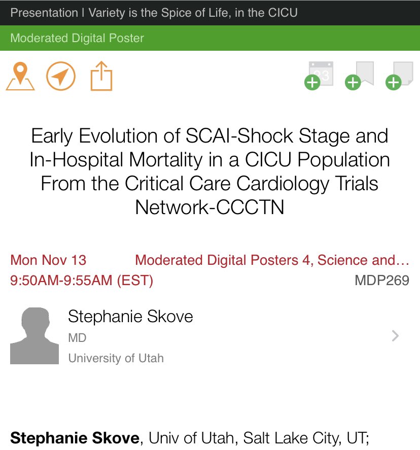 Kevin S Shah, MD (@kevinshahmd) on Twitter photo Please keep an eye out for <a href="/UofUHealth/">University of Utah Health</a> ⭐️ IM resident (and CV fellow applicant) Dr Skove presenting on #SCAI stage evolution and prognosis in CICU at #AHA23 📣
<a href="/UtahIMCMRs/">Utah IM CMRs</a> Please keep an eye out for <a href="/UofUHealth/">University of Utah Health</a> ⭐️ IM resident (and CV fellow applicant) Dr Skove presenting on #SCAI stage evolution and prognosis in CICU at #AHA23 📣
<a href="/UtahIMCMRs/">Utah IM CMRs</a>