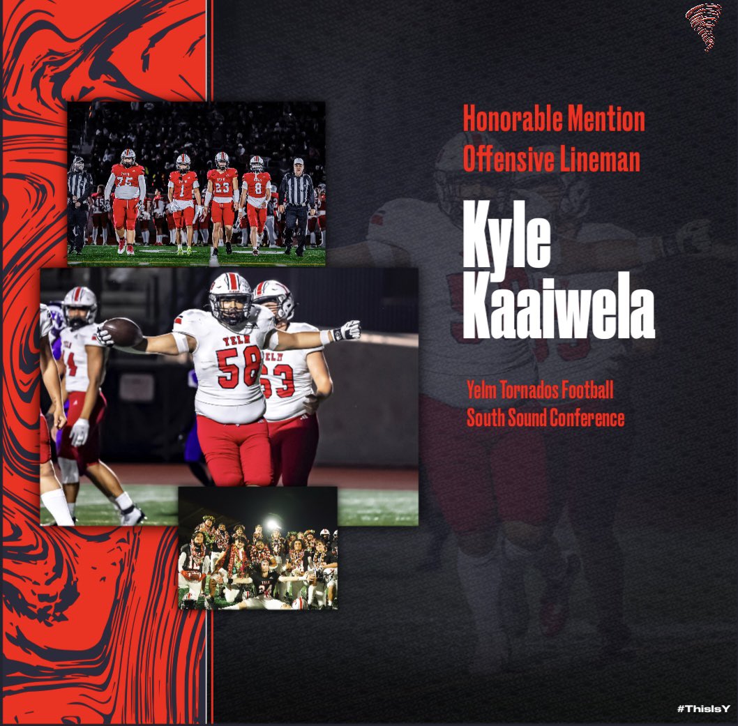 Yelm Tornado Athletics (@tornadoyelm) on Twitter photo South Sound All League Players
Defensive 2nd Team:
Gio Sanchez Defensive Back.
Maurice Williams <a href="/mauricewill1ams/">Maurice Williams</a> Defensive Back.
Honorable Mention
Kyle Kaaiwela <a href="/Kyle_Kaaiwela58/">Kyle Kaaiwela</a> Offensive Lineman
<a href="/yelm_football/">Yelm Tornados</a> <a href="/CoachRonquillo/">Jason Ronquillo</a>
#ThisIsY #allleague #mvp South Sound All League Players
Defensive 2nd Team:
Gio Sanchez Defensive Back.
Maurice Williams <a href="/mauricewill1ams/">Maurice Williams</a> Defensive Back.
Honorable Mention
Kyle Kaaiwela <a href="/Kyle_Kaaiwela58/">Kyle Kaaiwela</a> Offensive Lineman
<a href="/yelm_football/">Yelm Tornados</a> <a href="/CoachRonquillo/">Jason Ronquillo</a>
#ThisIsY #allleague #mvp