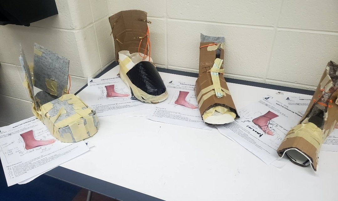 Detailed plans and created an ankle foot orthosis for a tween with cerebral palsy. #6thgrade #pltw #designprocess #62learns #62cms