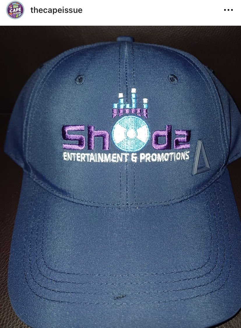TheCapeIssue's tweet photo. Satisfied client. Logo and embroidery design for Shodz Entertainment and Promotions. 
Get in thought with us #thecapeissue to get your print and digital media fix ✨ Follow us on Instagram, FB and TikTok. https://t.co/TVlna5zabd