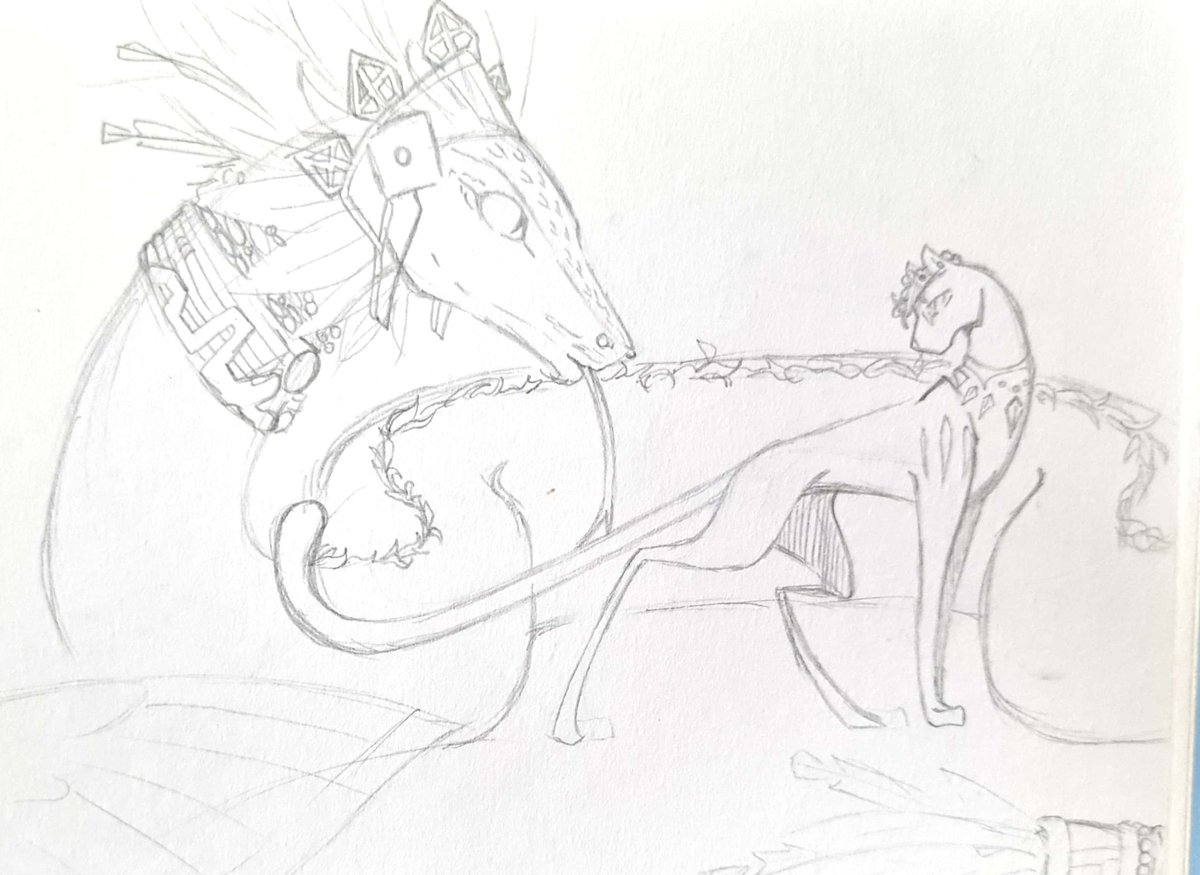 Shmaltato's tweet image. A quick #Nashuri doodle of an Animal AU. I know I've been quiet for a while, been dealing with some stuff.
But I'm trying to at least doodle ideas as @pomelo_pot suggested and encouraged. Get them flowing. 馃檹馃檹馃檹
