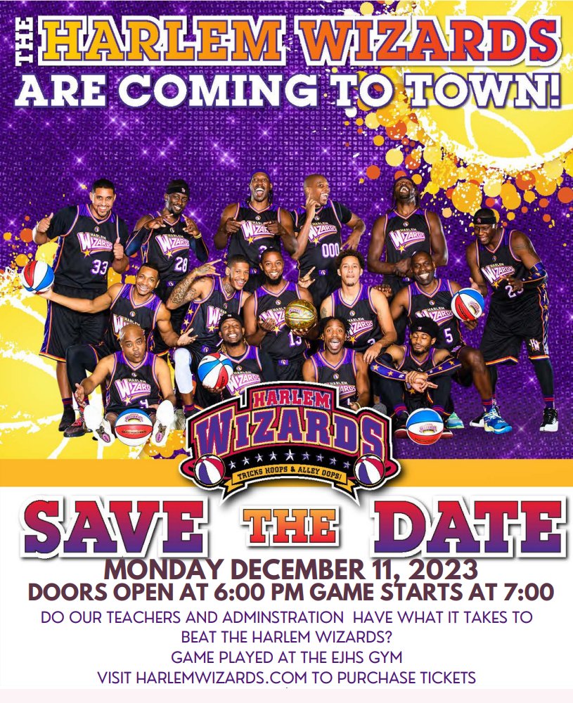 EJHS_Athletics's tweet photo. Come out on December 11th to the EJHS Gym and support the EJHS Lady Jags Basketball team for a fun and entertaining night of basketball and laughs. 
You can purchase tickets at: 
https://t.co/6YcObcBjh8 https://t.co/S68jgDU5Re
