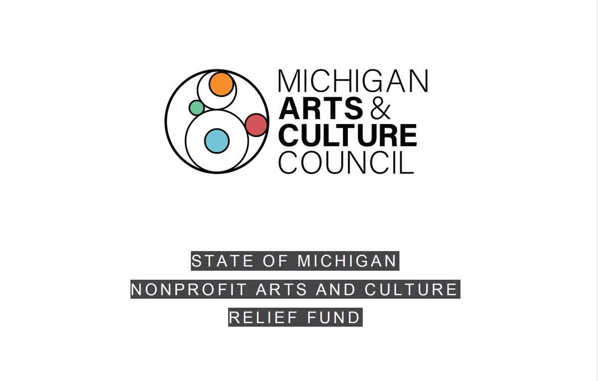 Grant opportunity: Arts and culture nonprofits economically impacted by the COVID-19 pandemic can apply for up to $250K through the Michigan Arts &amp; Culture Council's Relief Fund by December 13, 2023. For full details, visit bit.ly/45WSjQ9 @Ttuomaala
