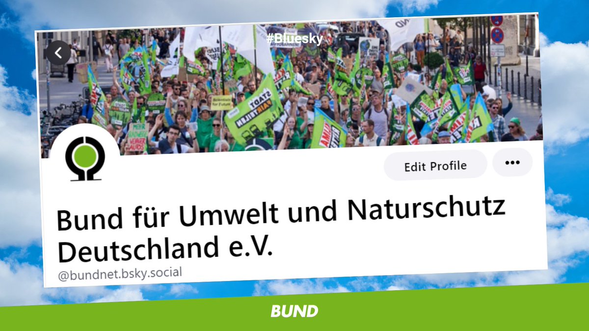 Blauer Himmel statt blauer Haken: Ab sofort findet ihr uns auch auf #Bluesky! Folgt uns unter bundnet.bsky.social. Wir freuen uns auf euch!