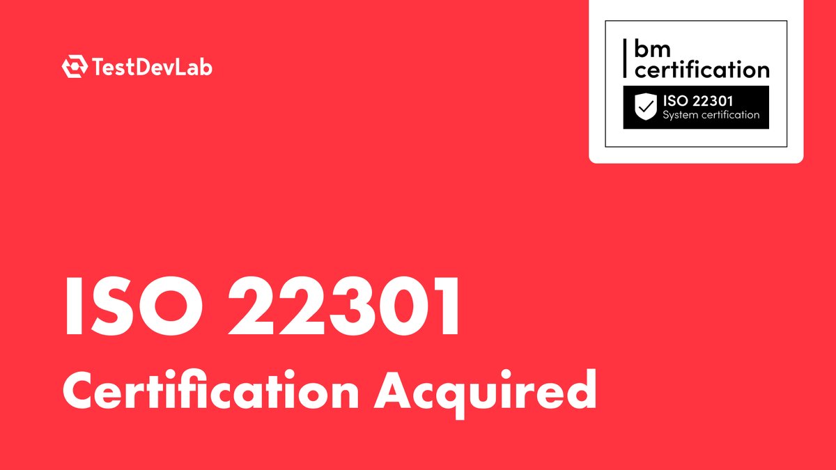 TestDevLab's tweet image. 👏We're excited to share that we have acquired the ISO 22301 certification for Business Continuity Management. This achievement complements our existing ISO 9001 and 27001 certifications, underscoring our steadfast commitment to quality, security, and consistent service delivery.