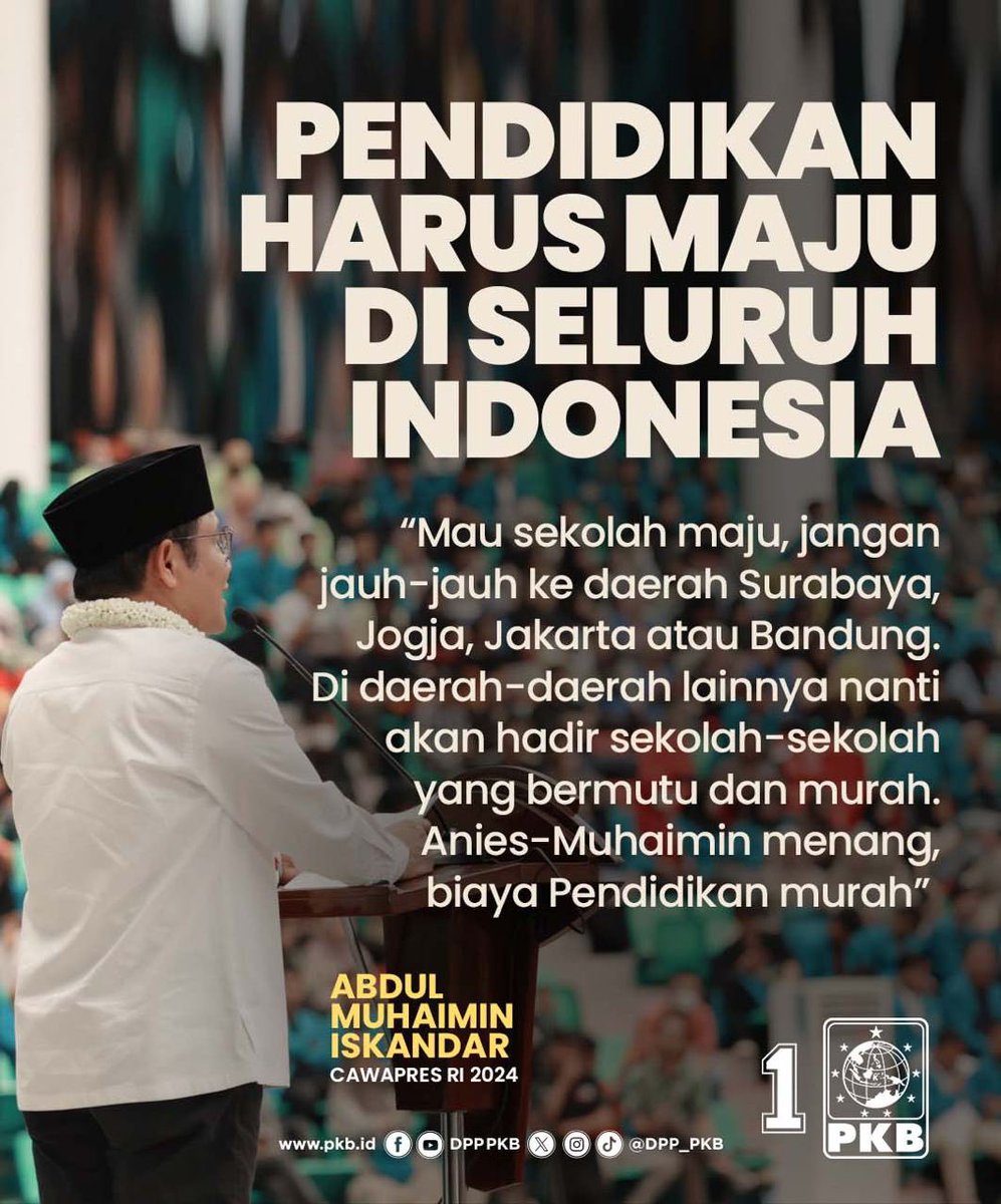 Saya setuju gus Imin

#AMINPeduliPendidikan 
#AnisMuhaimin2024 

<a href="/cakimiNOW/">A Muhaimin Iskandar</a> 
<a href="/DPP_PKB/">DPP PKB</a>