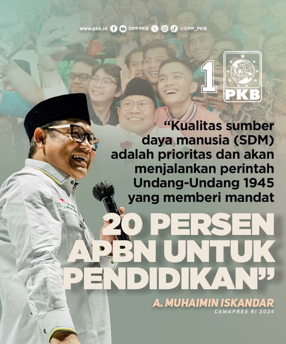 Pemimpin yang  peduliPendidikan  wajib menang .. AMIN

#AMINPeduliPendidikan 
#AniesMuhaimin2024 

<a href="/cakimiNOW/">A Muhaimin Iskandar</a> 
<a href="/DPP_PKB/">DPP PKB</a>