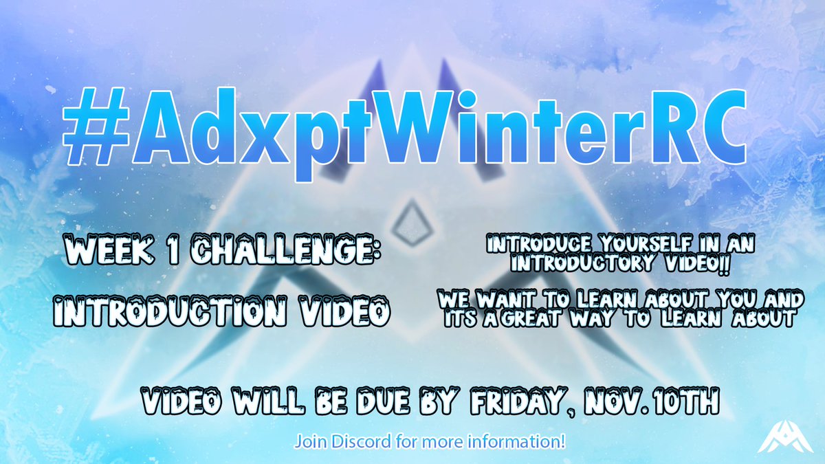 TeamAdxptLLC's tweet image. Last day to submit your week one challenge video is TOMORROW 🤯

Make sure to submit your video by tagging @TeamAdxptLLC and use #AdxptWinterRC ❄️
