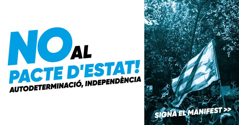 ❌ Mentre ens demanen fe cega en acords i comissions del futur, el PSOE, un cop més, ja té el que volia.

🤌 És autonomisme i ho saps.

👉 Nosaltres ens adherim al manifest "No al pacte d'Estat", i tu?
liberaforms.plataformess.org/crida-autodete…