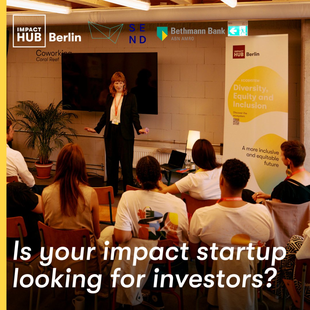 SEND e.V. (@send_ev) on Twitter photo 🚀 Für den 12.12. suchen wir mit <a href="/ImpactHubBLN/">Impact Hub Berlin</a> & <a href="/BethmannBank/">Bethmann Bank</a> Impact-Startups mit Fokus auf #Empowerment und #Partizipation. Barrieren überwinden und Inklusion fördern! Jetzt bis 12.11. bewerben & vor Investor:innen pitchen #SocEnt #DEI
👉 form.typeform.com/to/W0RpFOR0 🚀 Für den 12.12. suchen wir mit <a href="/ImpactHubBLN/">Impact Hub Berlin</a> & <a href="/BethmannBank/">Bethmann Bank</a> Impact-Startups mit Fokus auf #Empowerment und #Partizipation. Barrieren überwinden und Inklusion fördern! Jetzt bis 12.11. bewerben & vor Investor:innen pitchen #SocEnt #DEI
👉 form.typeform.com/to/W0RpFOR0