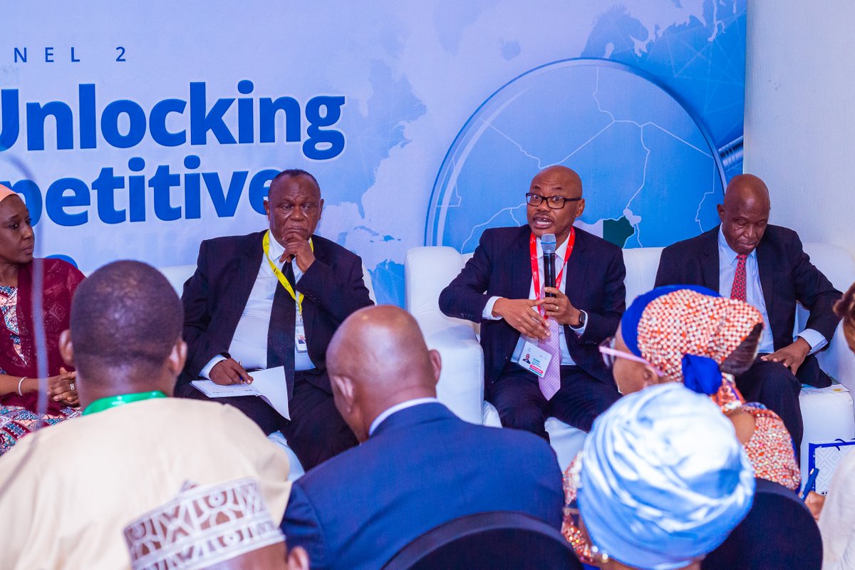 officialNESG's tweet photo. Stakeholders at the #NES29 Interactive Panel II “AfCFTA: Unlocking our Competitive Advantage” identified ways Nigeria can have a competitive advantage through the use of the African Continental Free Trade Area for shared prosperity.
#EconomicTransformation #Inclusion https://t.co/o3p020L1tc