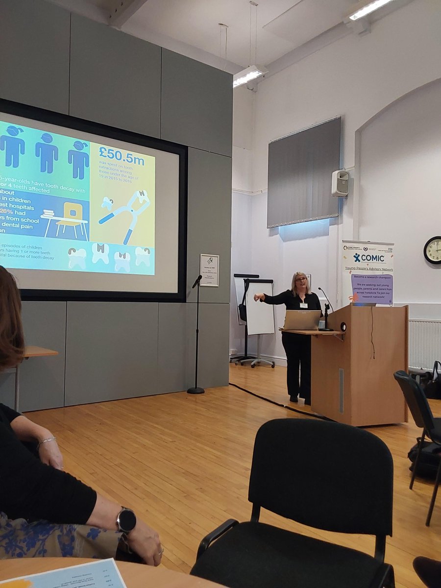 COMICResearchUK's tweet photo. @KGrayBurrows  talking about using the child's voice in oral health 
#PMCYP #YouthVoices #PPIMethods https://t.co/Dw9H5Ns8m5