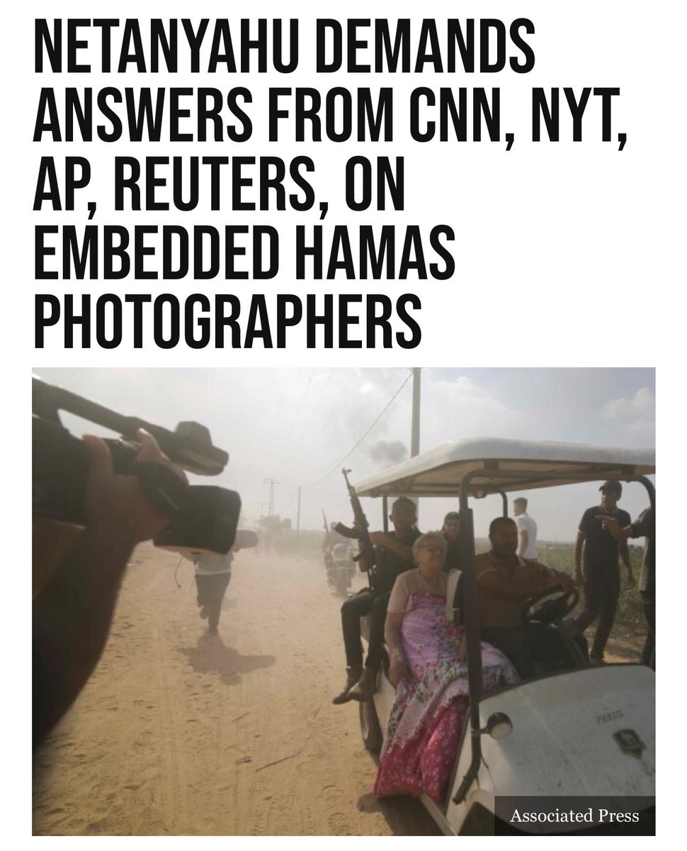 Pretty amazing that the entire establishment media had people embedded with Hamas while they did the terrorist attack on 10/7. Are we still pretending they’re not the enemy of the people? Truly sick people!