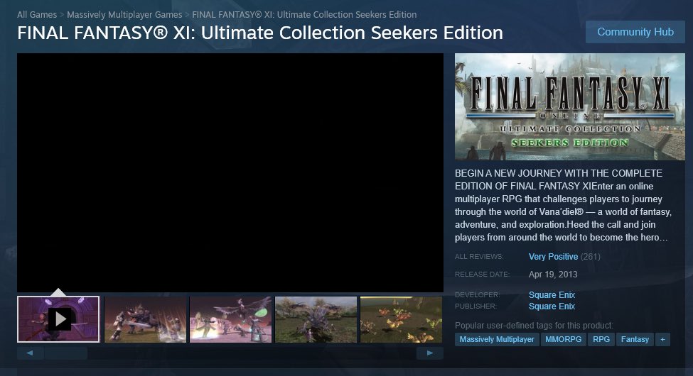 FINAL FANTASY® XI: Ultimate Collection Seekers Edition on Steam