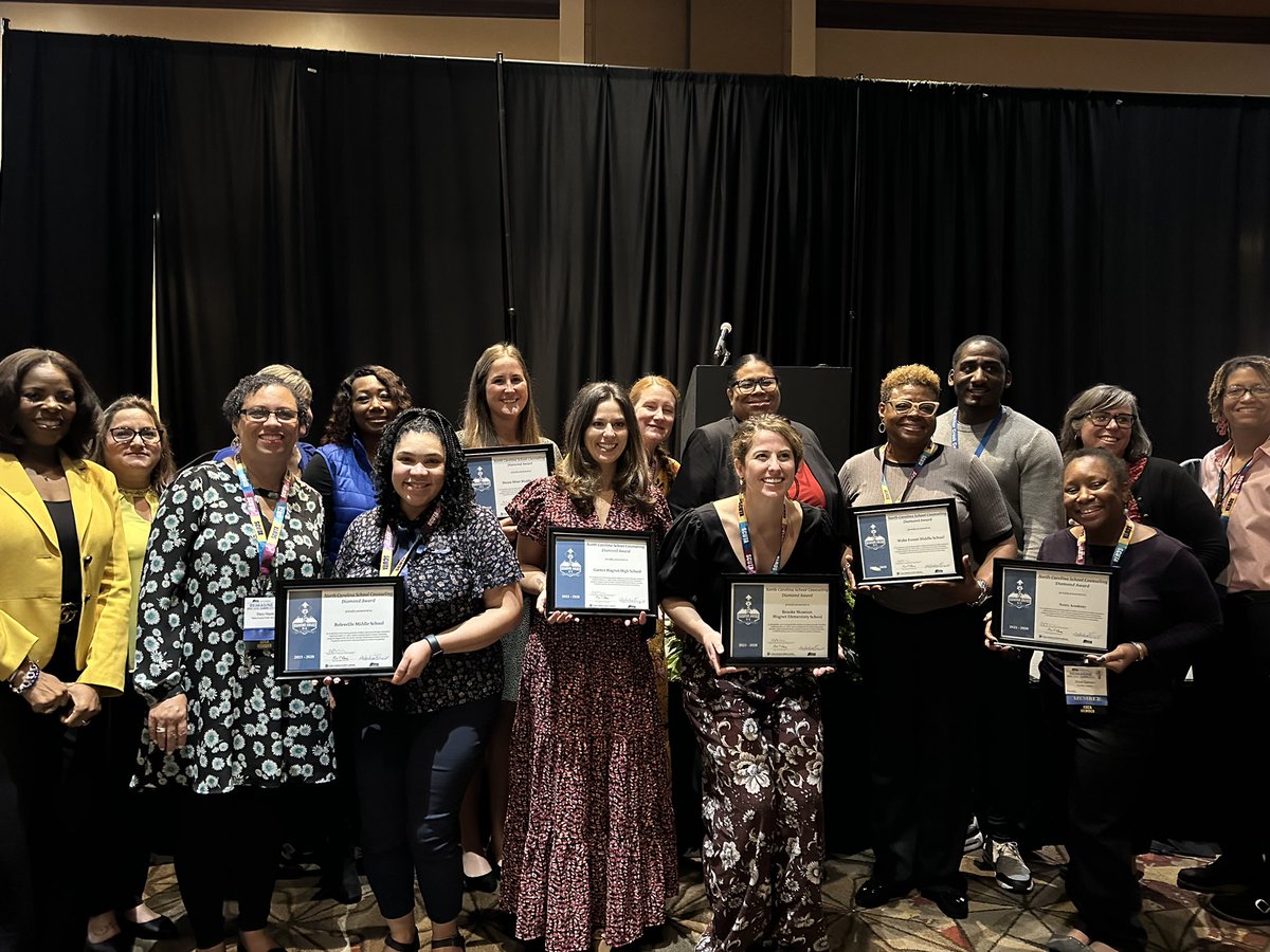 Congratulations to THE Wake County NC Diamond recipients!! Super proud of all of their hardwork… pictured here with the NCSCA president (who is a wake superstar).