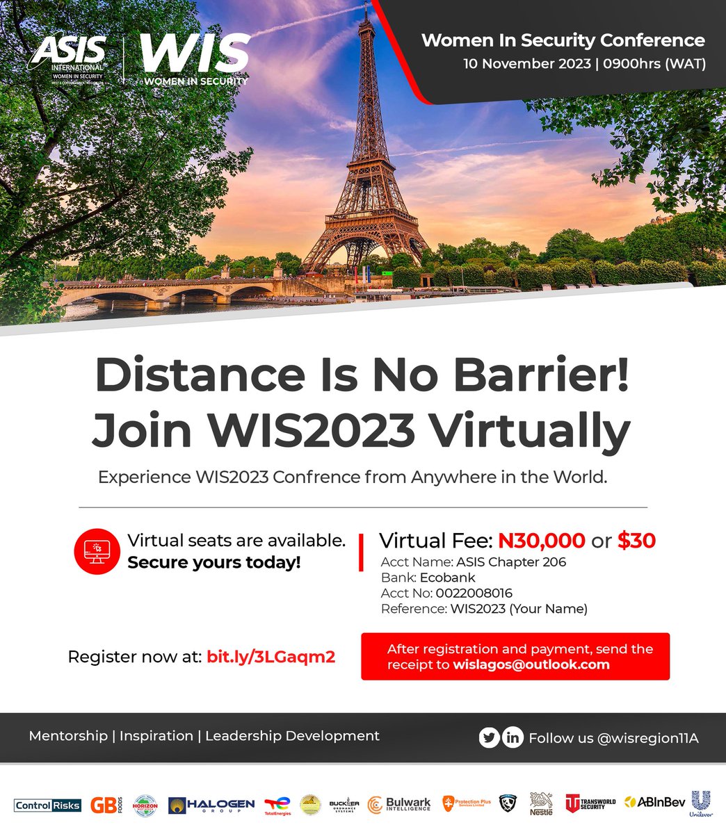 Less than 24 hours until the conference of the year! Don't miss out—grab your virtual seats now and join from anywhere in the world. Excitement is building up, and this year's conference is one for the books! Hurry, seats are selling out fast. Register now! #WIS2023