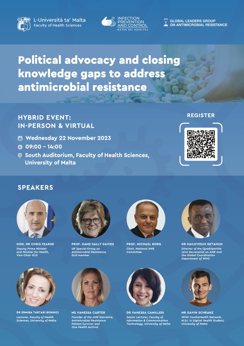 Urgent action is required to combat the escalating global health threat of #AMR. Register here bit.ly/3tXOe0G and join GLG Vice-Chair @chrisfearne, GLG member @UKAMREnvoy and distinguished speakers during #WAAW, online or in-person, on 🗓️22 November.