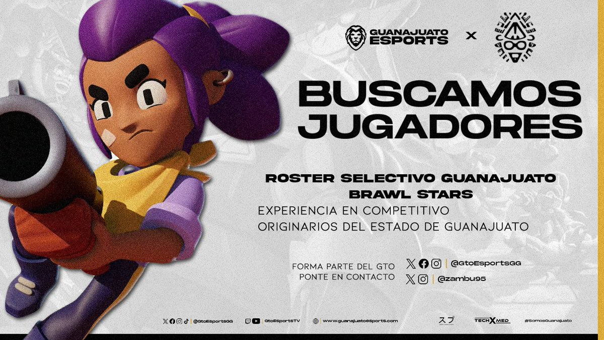 Guanajuato Esports Club ๐ฆ๐ค๐ค (@gtoesportsgg) on Twitter photo ๐ฅ๐๐ฃ๐ฅ๐๐ฆ๐๐ก๐ง๐ ๐ ๐๐จ๐๐ก๐๐๐จ๐๐ง๐ข ๐ฆ
De cara a nuestra participaciรณn en <a href="/AztecTournament/">Aztec Tournaments</a> estamos en busca de jugadores Guanajuatenses de #BrawlStars. ๐ตโญ๐ฆ
Forma parte de esta nueva historia, contรกctanos en nuestras redes. ๐ฉ
ยกEL GTO VOLVIร! ๐ฆ
#SomosGuanajuato ๐ฅ๐๐ฃ๐ฅ๐๐ฆ๐๐ก๐ง๐ ๐ ๐๐จ๐๐ก๐๐๐จ๐๐ง๐ข ๐ฆ
De cara a nuestra participaciรณn en <a href="/AztecTournament/">Aztec Tournaments</a> estamos en busca de jugadores Guanajuatenses de #BrawlStars. ๐ตโญ๐ฆ
Forma parte de esta nueva historia, contรกctanos en nuestras redes. ๐ฉ
ยกEL GTO VOLVIร! ๐ฆ
#SomosGuanajuato