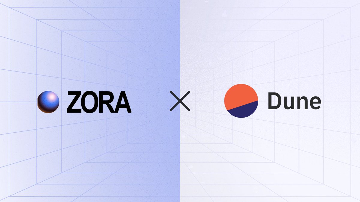 We’ve got an exciting update for you today. Zora Network data is now LIVE on Dune 🎉

Zora is an OP stack Layer 2 that focuses on bringing media on-chain. With millions of users and transactions, there is plenty to explore. As of today, all @ourZORA is live on Dune!

Together, we