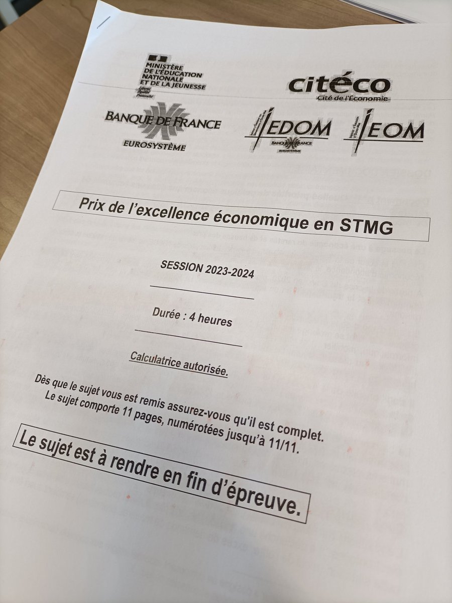 4h de composition cette après-midi pour le prix de l'excellence économique #PEE organisé par la <a href="/banquedefrance/">Banque de France</a> 
🤯💪🏆 <a href="/SEPOdeGMontech/">Lycée Olympe de Gouges MONTECH</a>