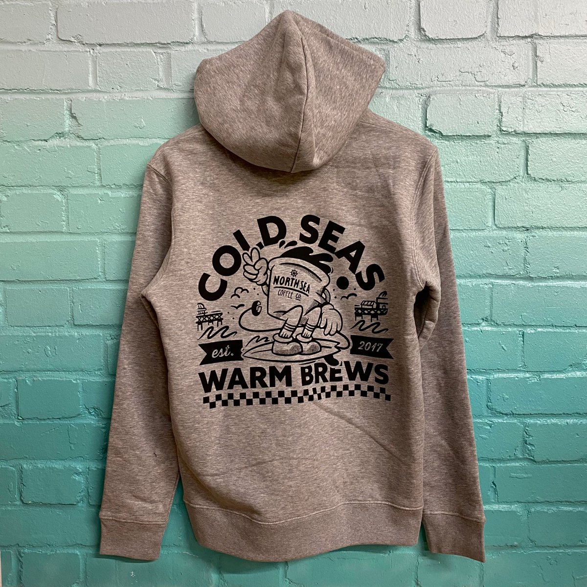 espmerchandise's tweet photo. Dreaming of hot chocolates and a chilly stroll along Cromer Pier ❄️

The new screen printed North Sea Coffee designs are looking real good- three different water-based inks, three colours of Stanley and Stella hoodies, and infinite Autumnal vibes 🍂 https://t.co/lhwQbQ8LfM