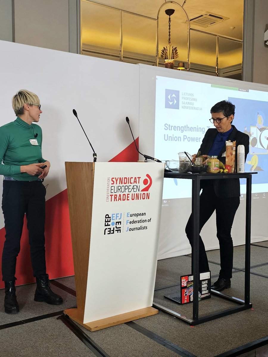 etuc_ces's tweet photo. Now we are in the kitchen with @SeverMaja cooking up a powerful recipe to defeat disinformation and to strengthen worker communications.  #FairRecovery https://t.co/BFTuFVEdXP