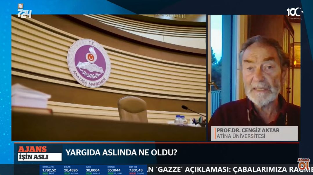 Neden şaşırıyorsunuz?

Türkiye bir hukuk devleti değil. Sorunlar hukukla çözülemeyecek kadar çok

Yıl sonunda AYM'nin 3 üye daha emekli oluyor

Sine-i Millet'ten başka çözüm kalmadı!

<a href="/takionster/">Mehmet Şahin</a> ve Prof. Cengiz Aktar @aktarcengiz ile #Ajans

#CanlıYayın

youtube.com/live/bzCo1TMXE…