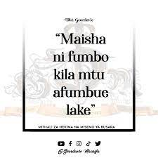 Mtoto Mzuri-SuperChonnie (@mtotomzuri001) on Twitter photo MAISHA NI FUMBO.....
Up next,
Kaa mkao wa Kula,
<a href="/Mtotomzuri001/">Mtoto Mzuri-SuperChonnie</a> nikupe story ya leo,
Kisha wewe utasema umejifunza Nini
<a href="/RadioTaifaFM/">KBC Radio Taifa</a>
#TAFRIJA
'Hii Ni Kubwa na si chocha' MAISHA NI FUMBO.....
Up next,
Kaa mkao wa Kula,
<a href="/Mtotomzuri001/">Mtoto Mzuri-SuperChonnie</a> nikupe story ya leo,
Kisha wewe utasema umejifunza Nini
<a href="/RadioTaifaFM/">KBC Radio Taifa</a>
#TAFRIJA
'Hii Ni Kubwa na si chocha'