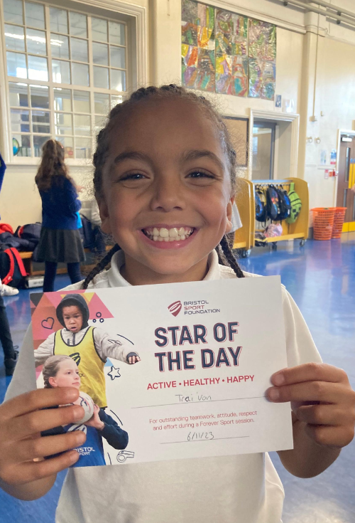 Big well done to Trai’von form green class, who was nominated as Star of the day in PE. @Cabotfederation @BristolSportGT
