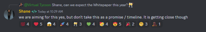 Shane Isaac says #Earth2 aiming to release #Whitepaper  this year (finally) 👀👀 "BUT DONT TAKE THIS AS A PROMISE"